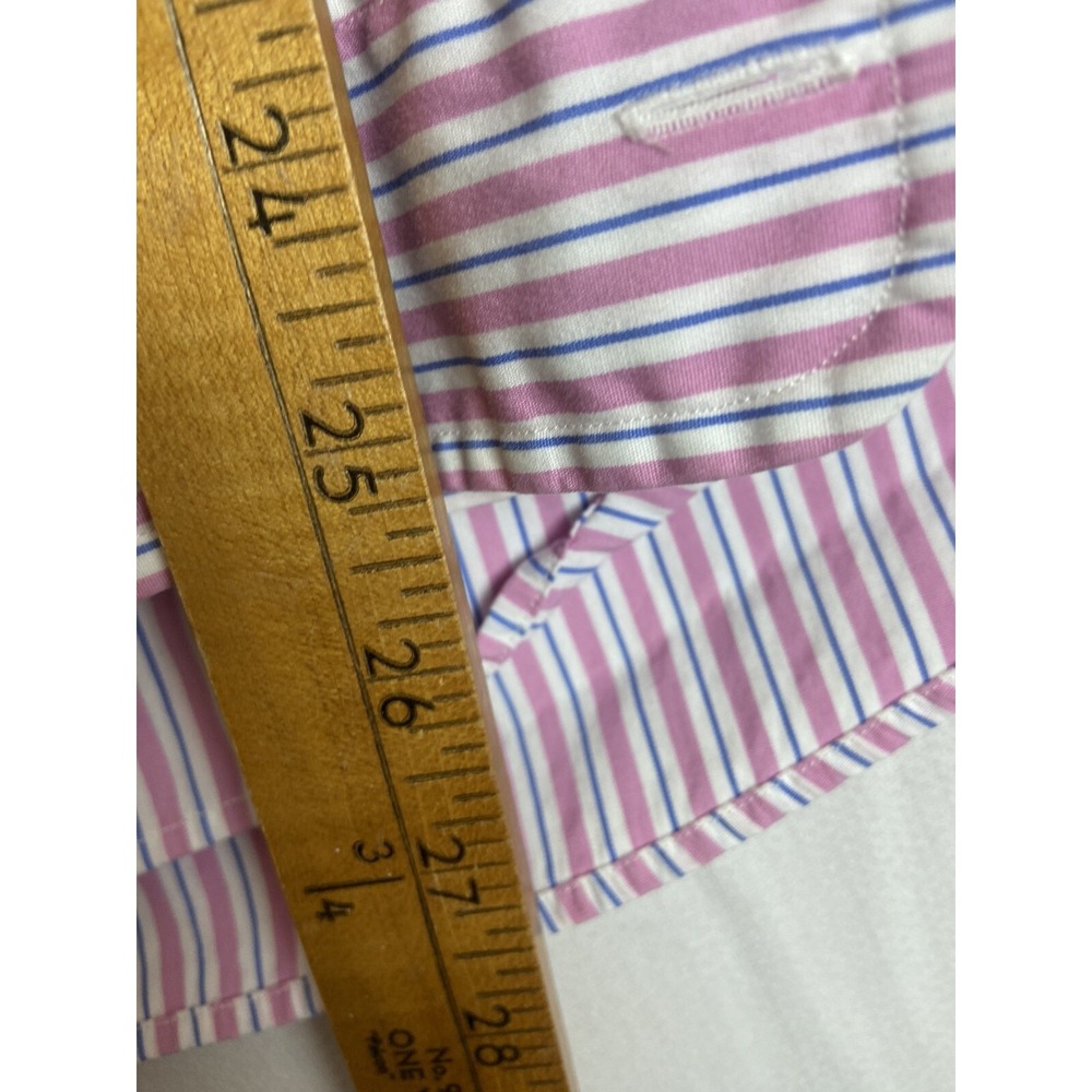 Ralph Lauren Mens 16x34 Custom Button Down Shirt L/S Pink/white/Blue Stripe - Picture 6 of 9